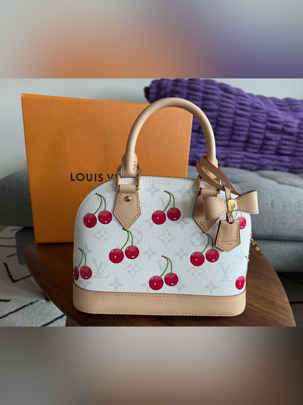 Louis Vuitton x Murakami Cheries Alma BB. Full set—brand new